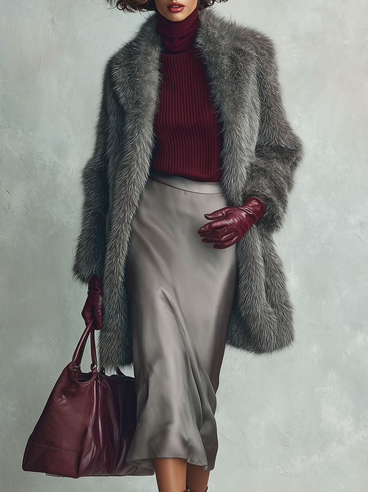 Cappotto grigio con revers – dettaglio
