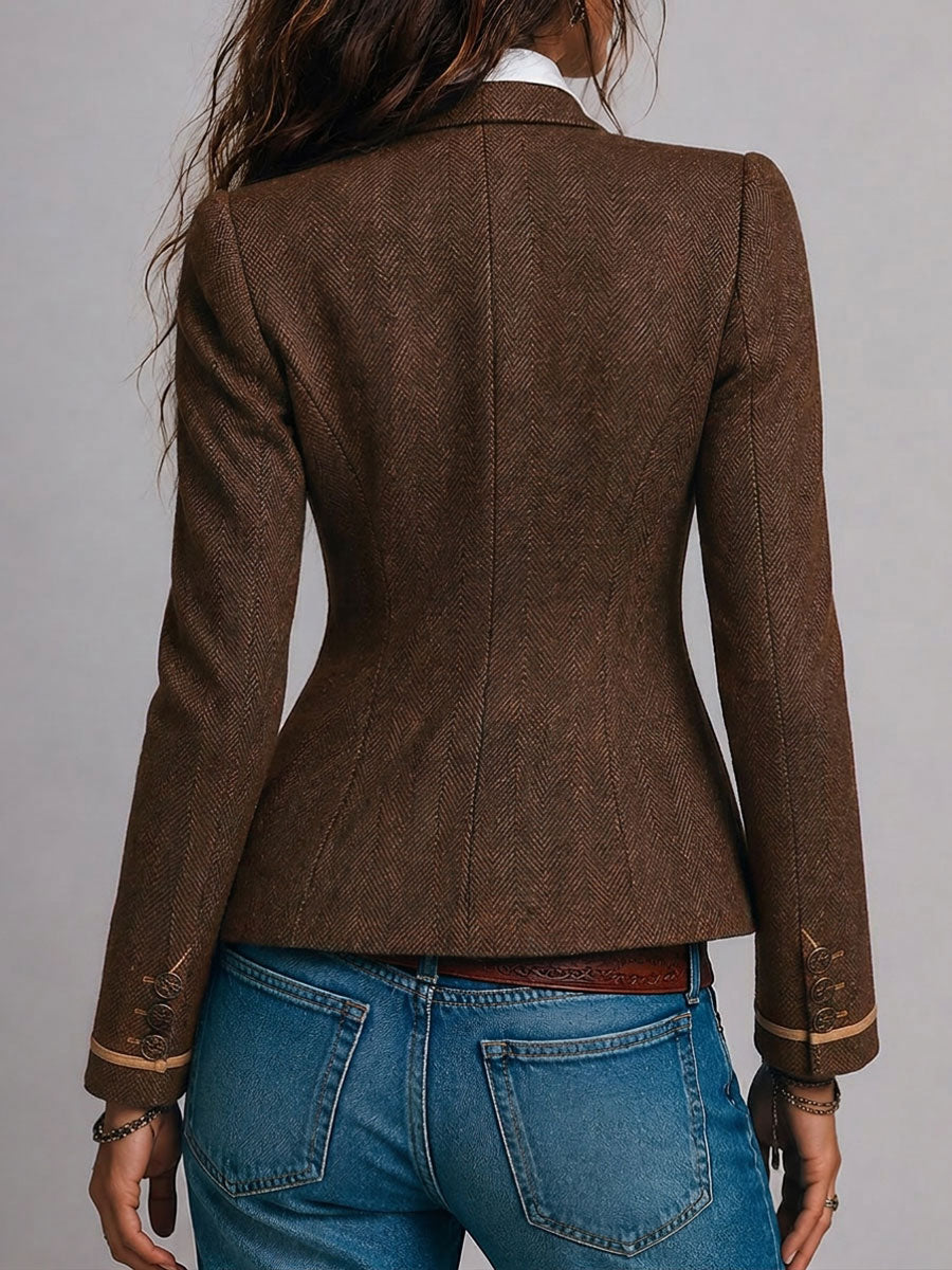 Blazer in tweed spigato – vista 11