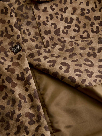 Giacca in camoscio leopardato marrone – dettaglio 2