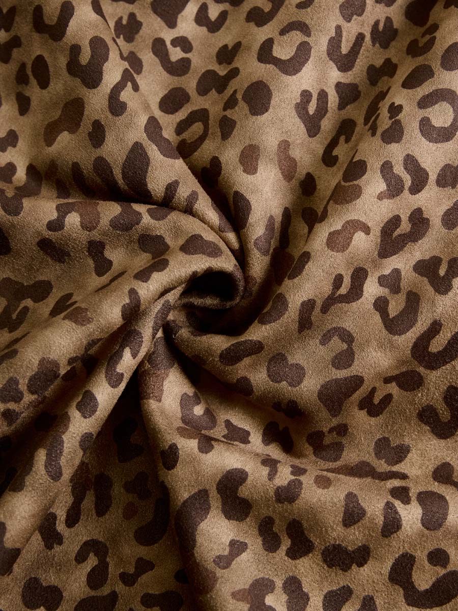 Giacca in camoscio leopardato marrone – dettaglio 3