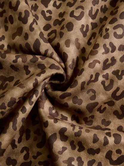 Giacca in camoscio leopardato marrone – dettaglio 3