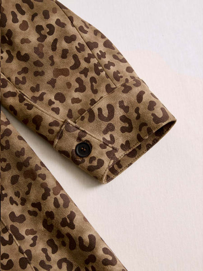 Giacca in camoscio leopardato marrone – dettaglio 8