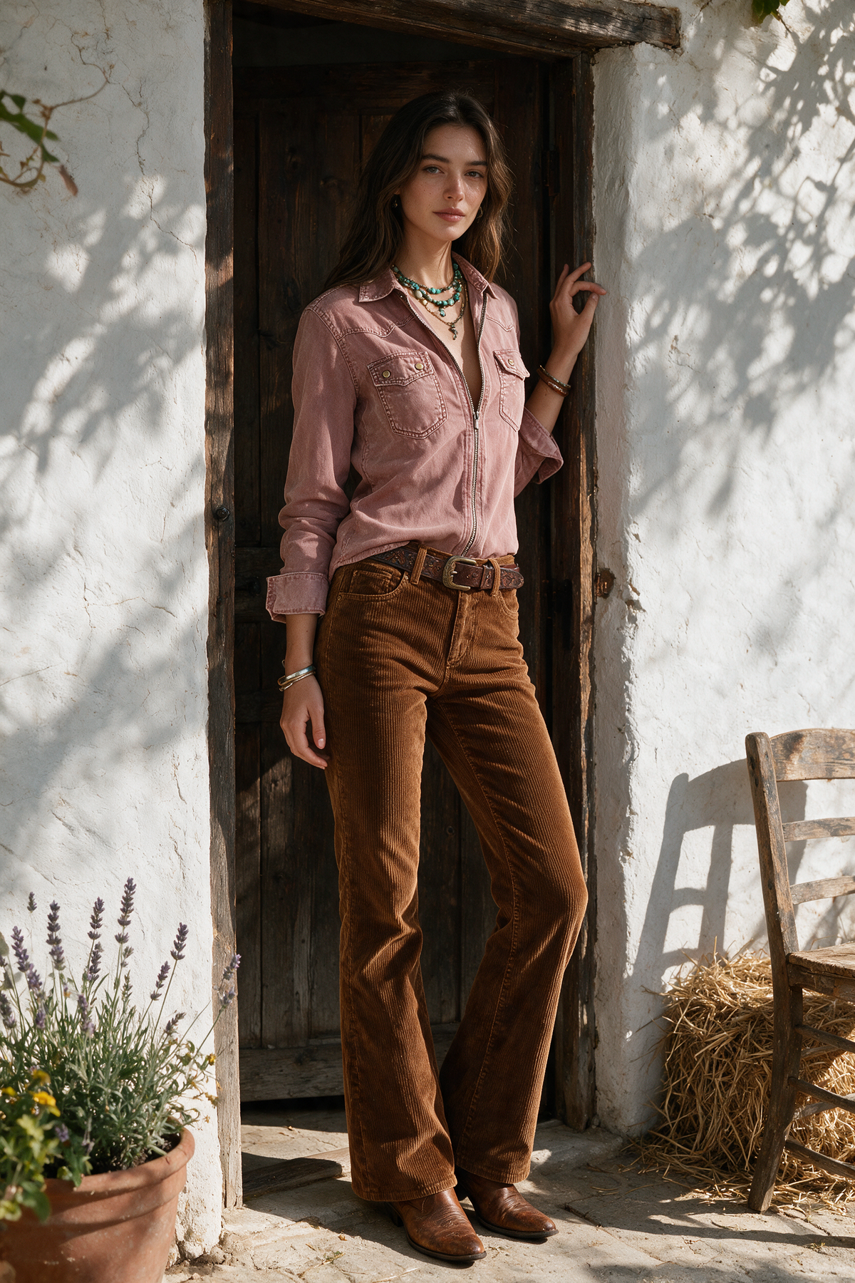Camicia di jeans rosa antico – dettaglio 4
