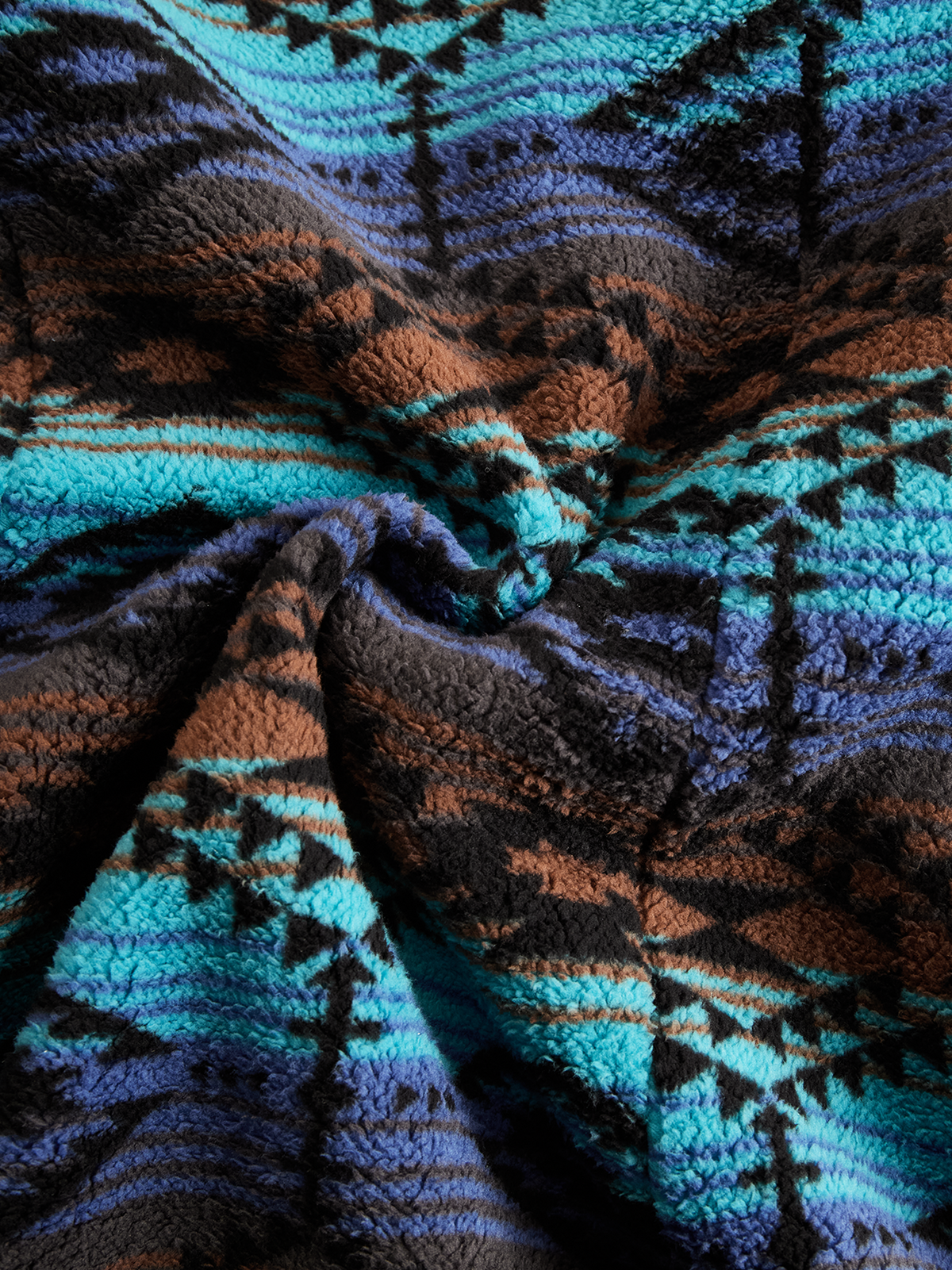 Cappotto lungo in lana blu – vista laterale