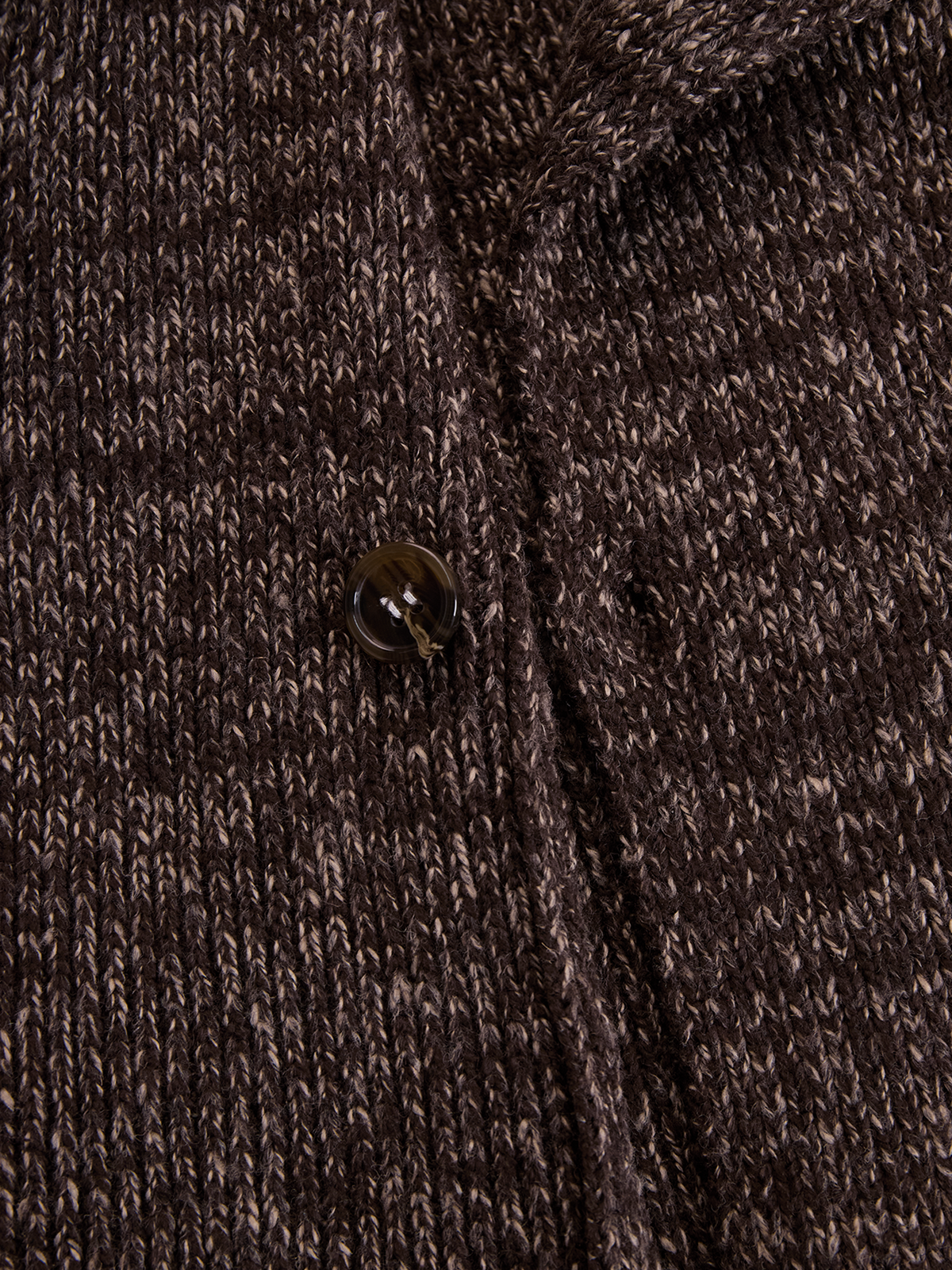 Giacca in maglia marrone con zip asimmetrica – dettaglio 9