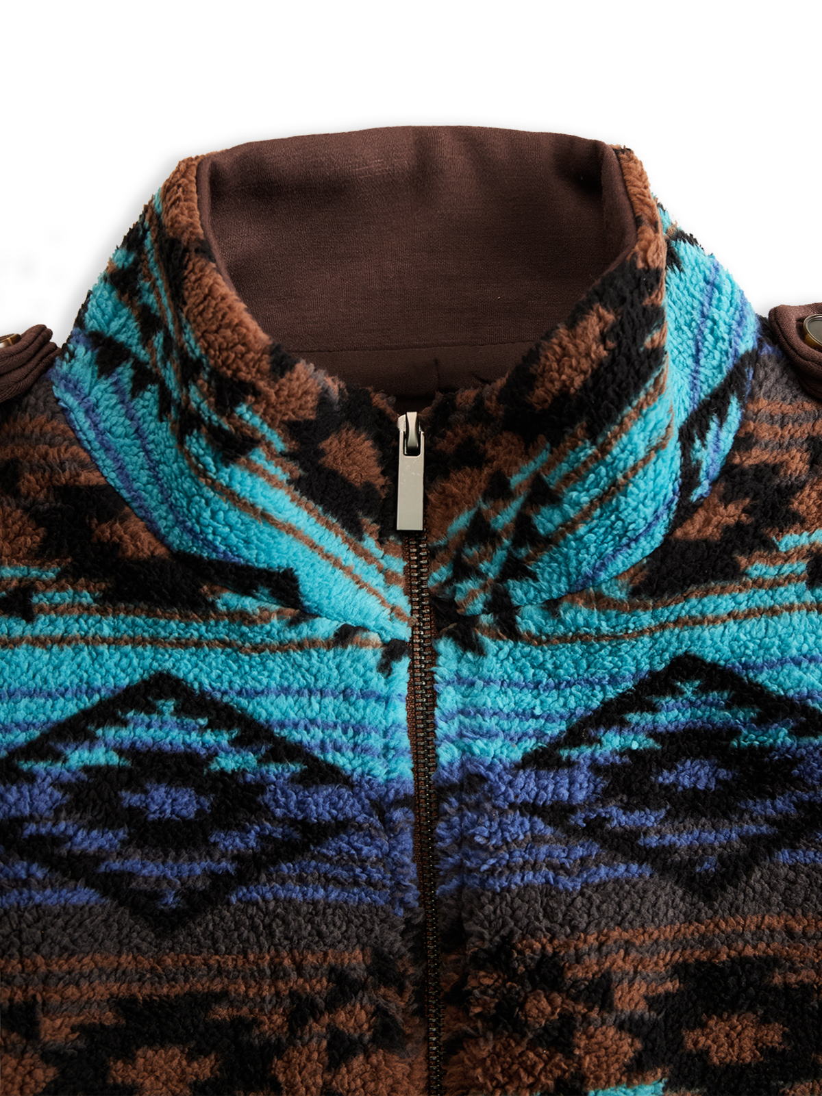 Cappotto lungo in lana blu – vista posteriore