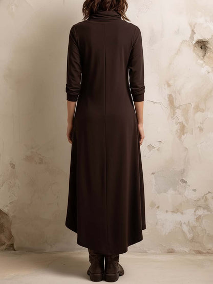 Vestito midi boho marrone – dettaglio 2