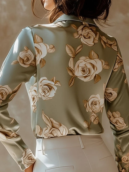 Camicia con revers verde chiaro – vista laterale