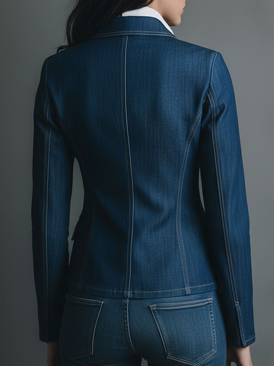 Giacca di jeans blu – dettaglio 5