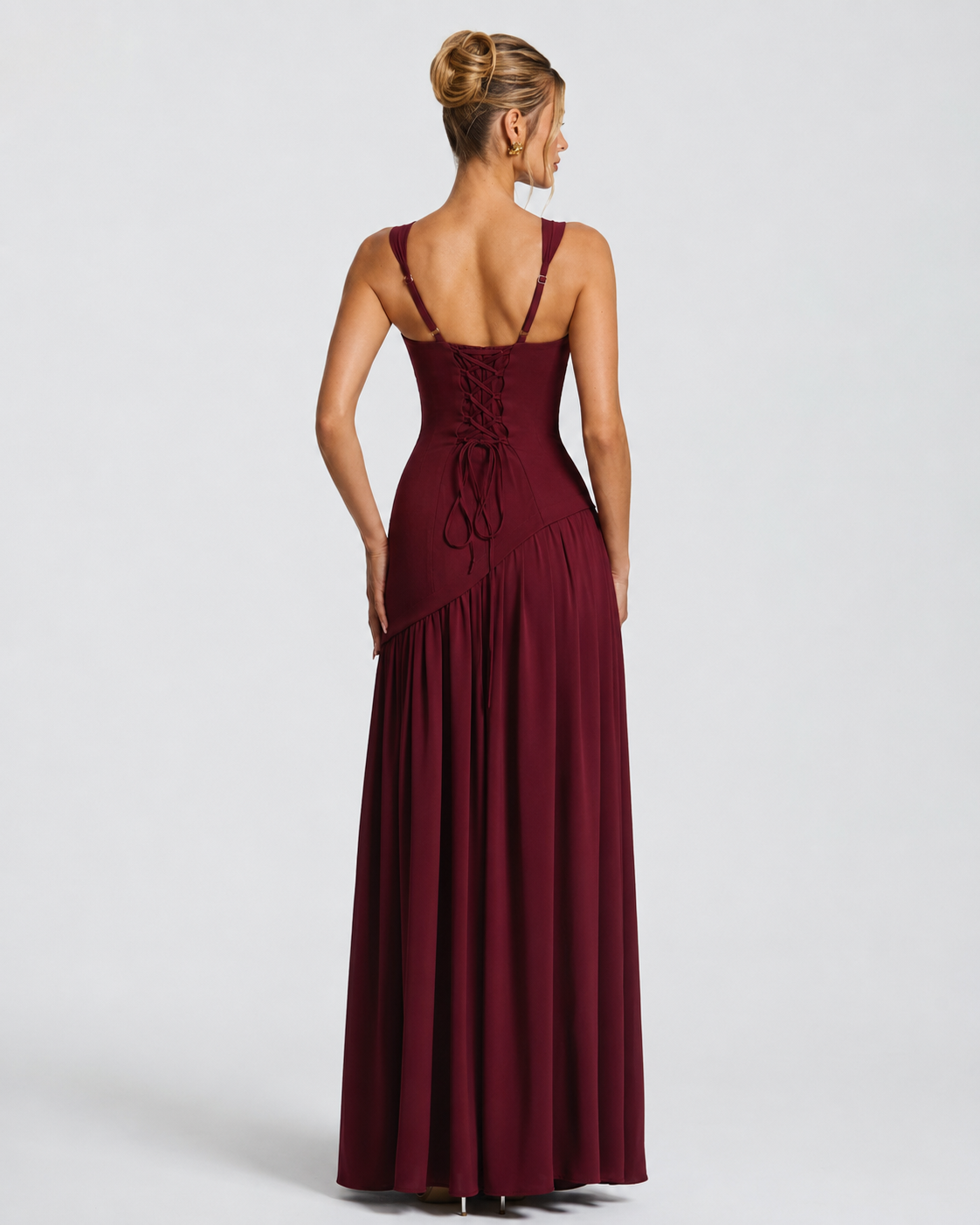 Abito lungo con corsetto e pashmina – vista 10