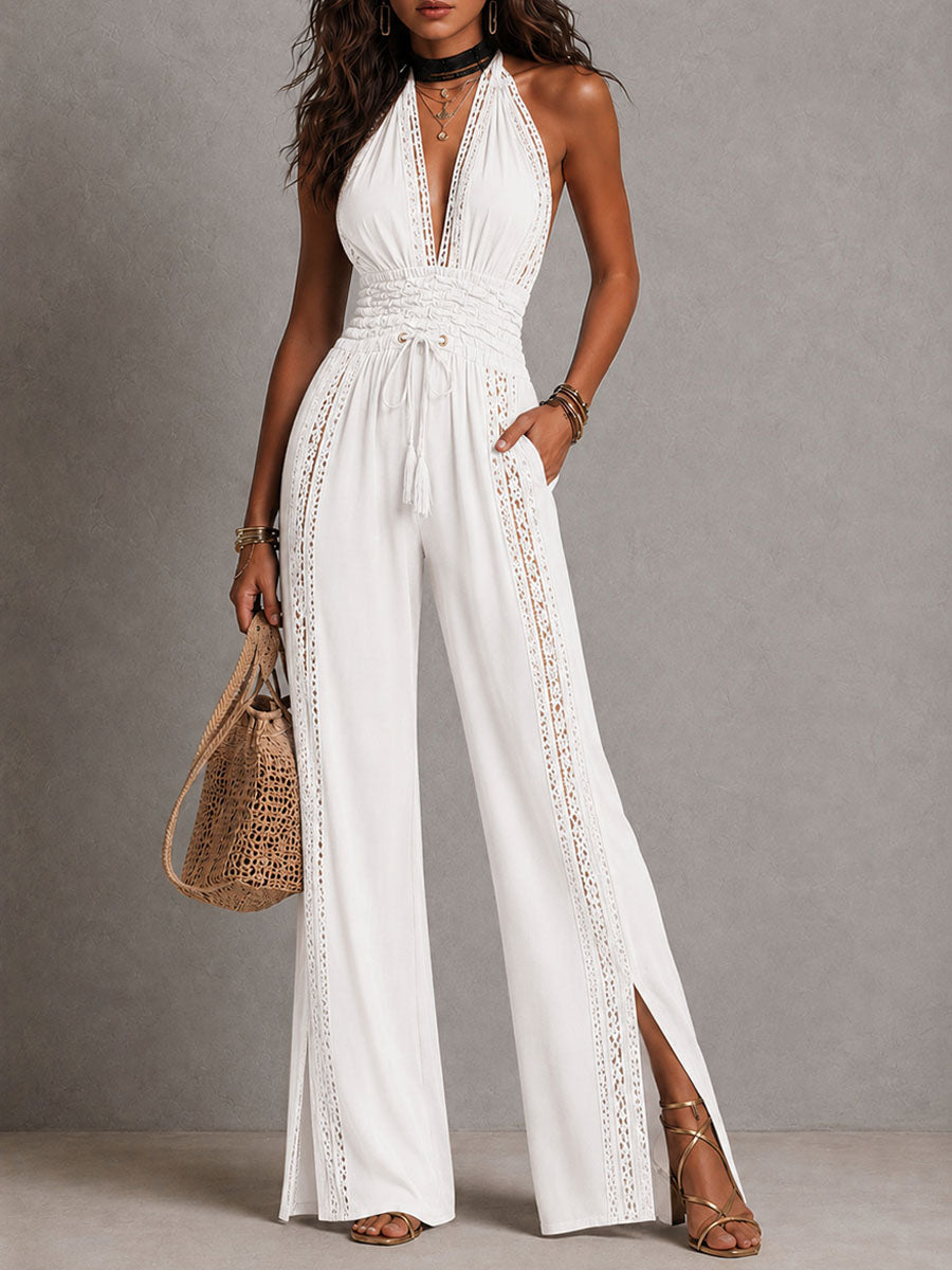 Tuta halter bianca – vista frontale