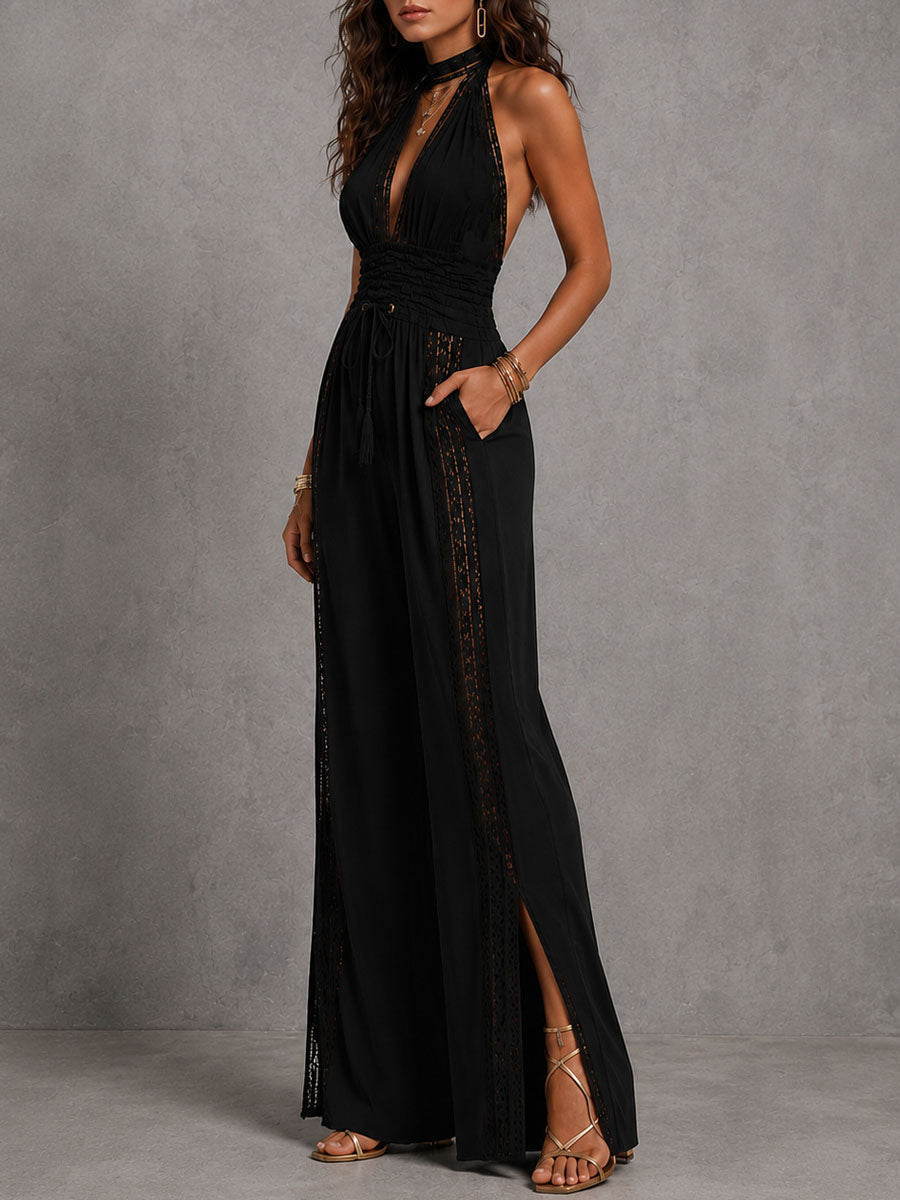 Tuta halter con pizzo – vista 9