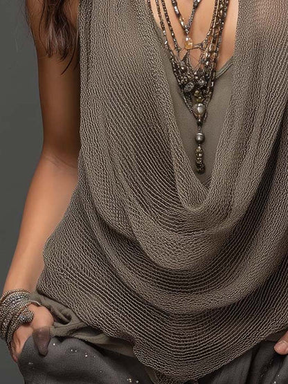 Top halter in maglia a rete – vista d'insieme