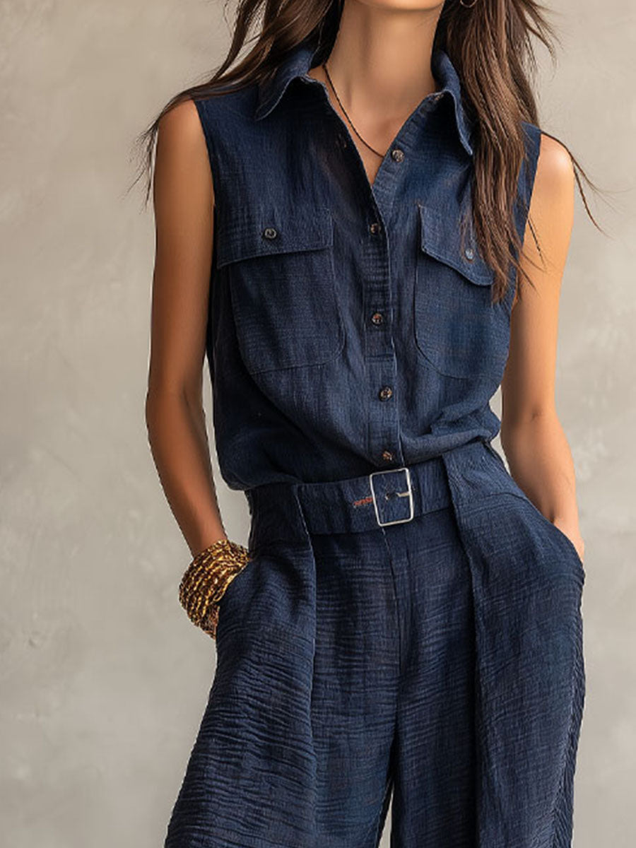 Tuta utility boho con cintura – look completo