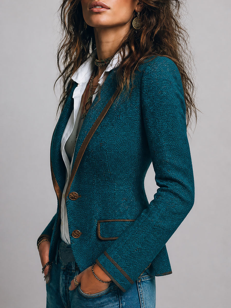 Blazer in tweed spigato – vista 6