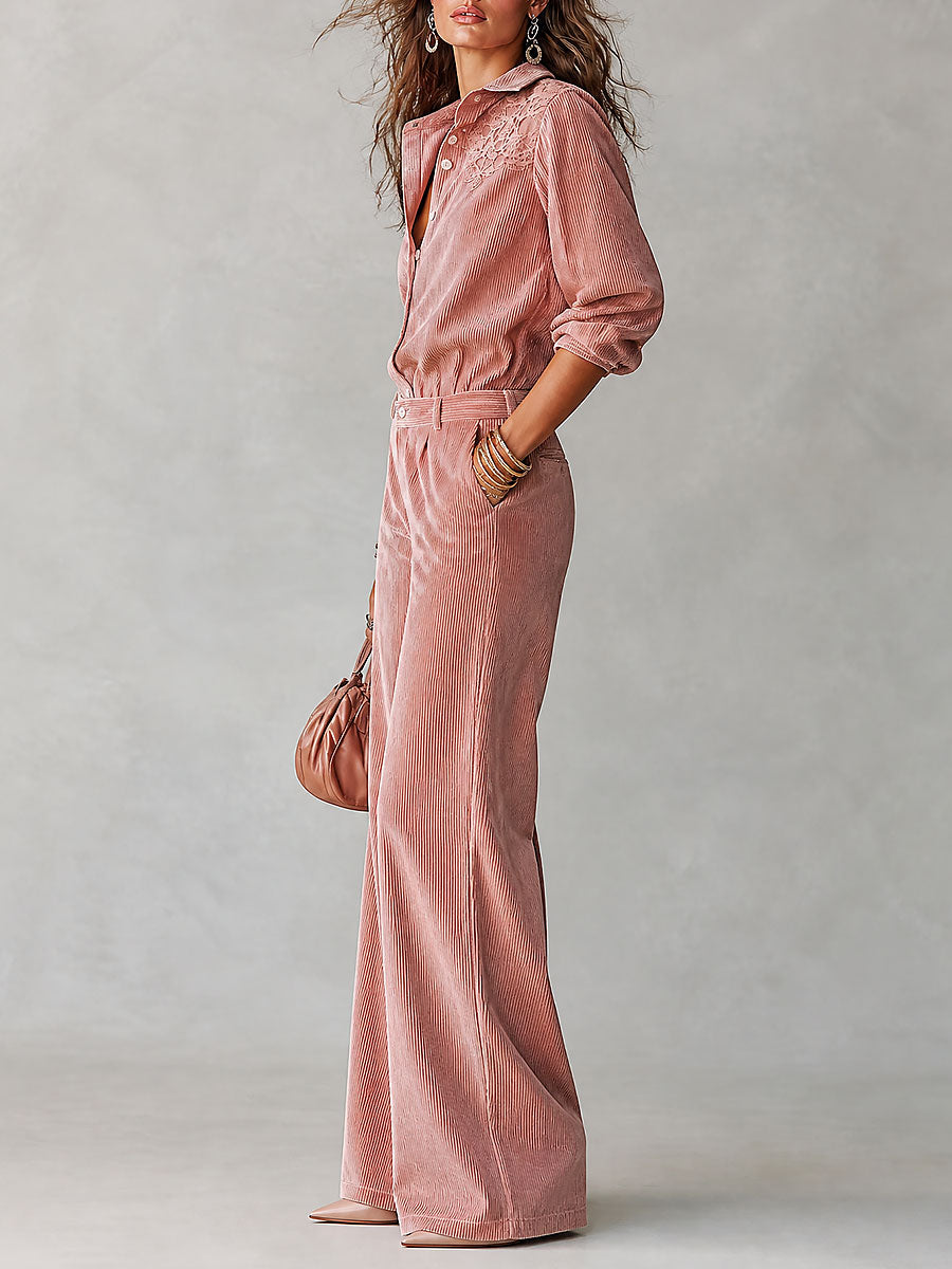 Completo boho in velluto a coste – vista 5