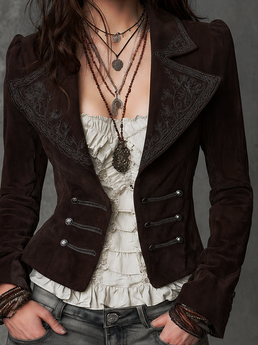Blazer bohémien marrone – look completo