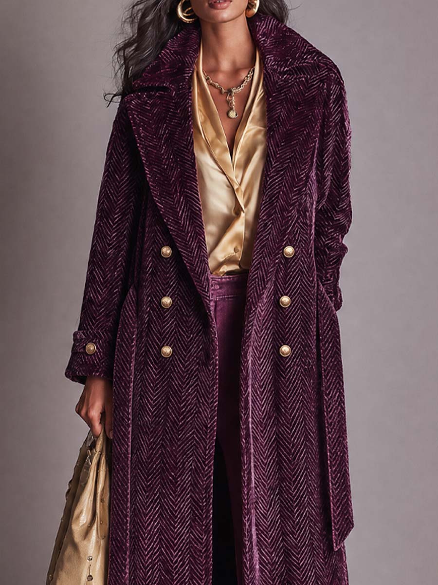 Cappotto viola prugna – vista posteriore