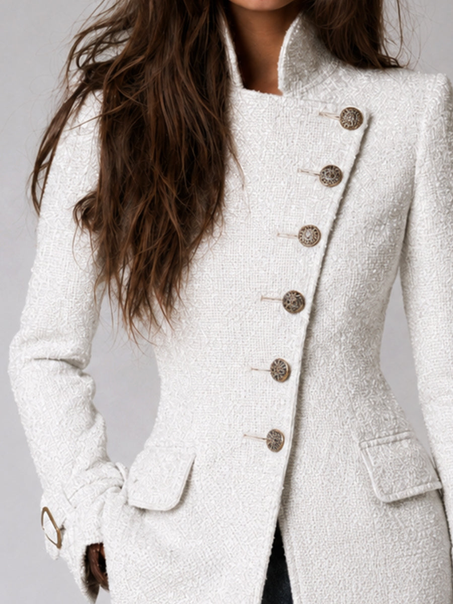 Blazer militare bianco avorio – vista posteriore