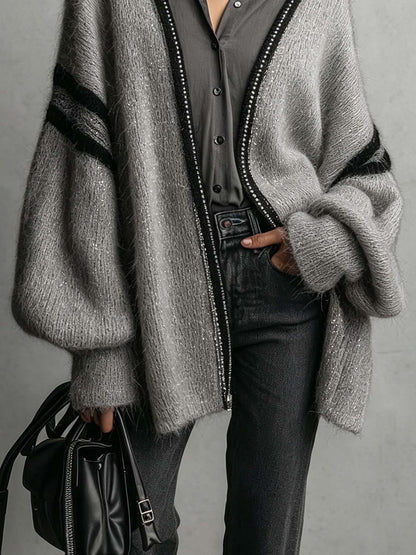 Cardigan grigio Arlène – vista 3