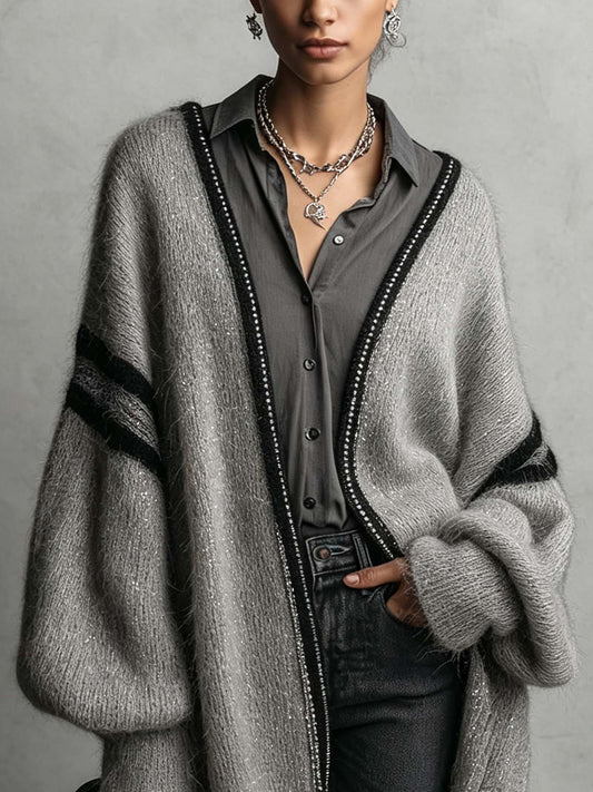 Cardigan grigio Arlène – vista 2