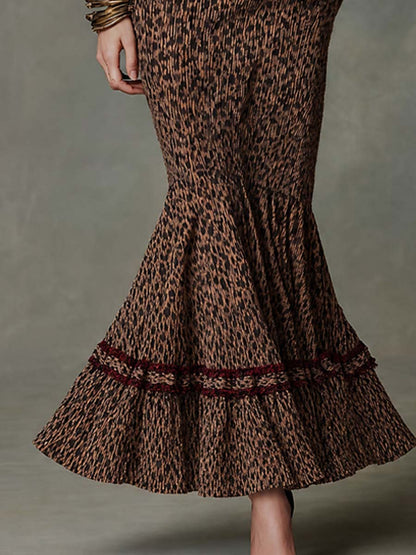 Completo due pezzi leopardato marrone – dettaglio