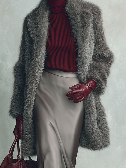 Cappotto medio grigio – vista laterale