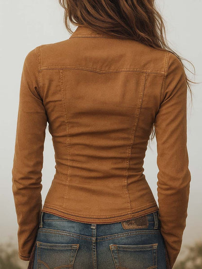 Camicia cammello lavata vintage – look completo