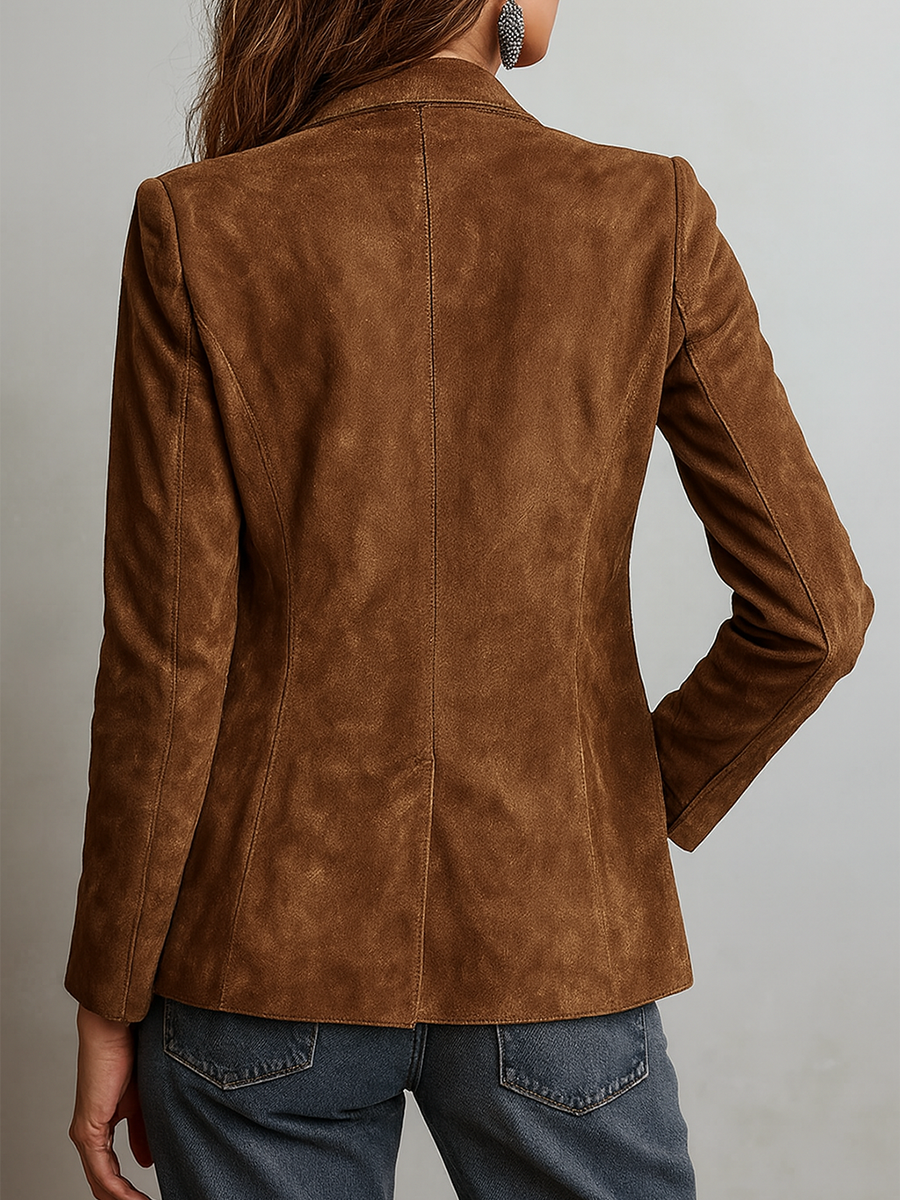 Giacca in camoscio marrone – dettaglio 2