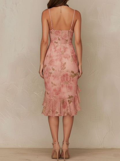 Vestito midi rosa cipria – vista d'insieme