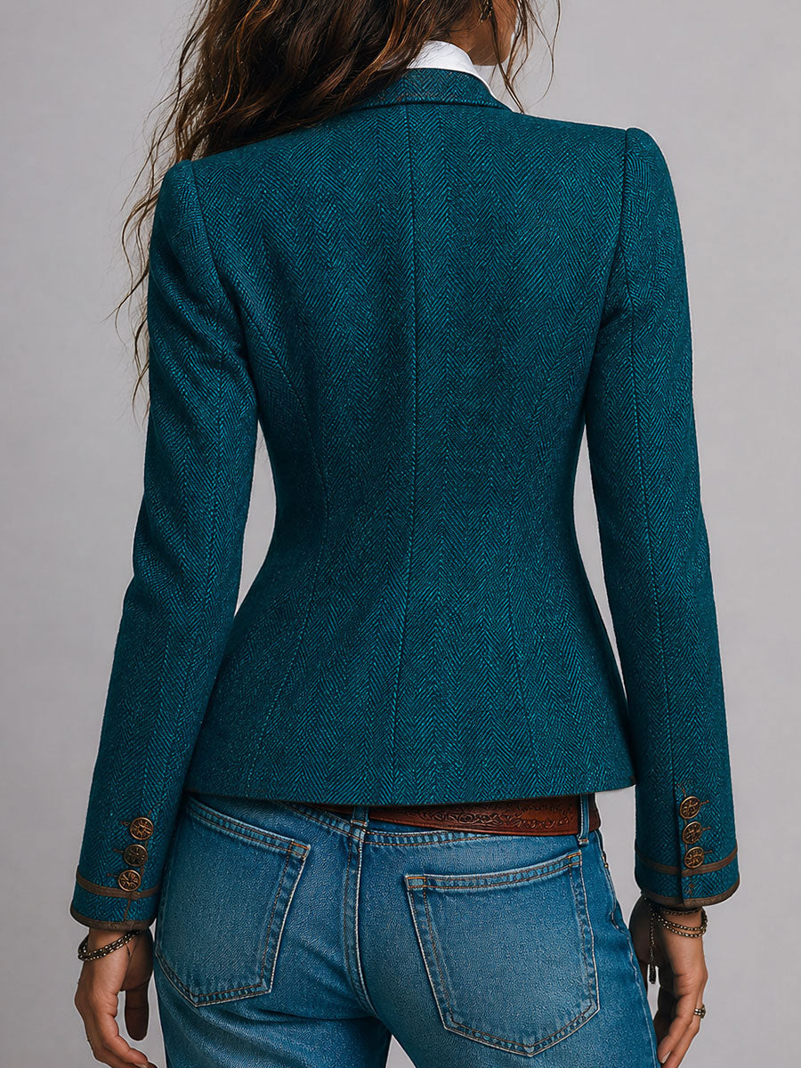 Blazer in tweed spigato – vista 8