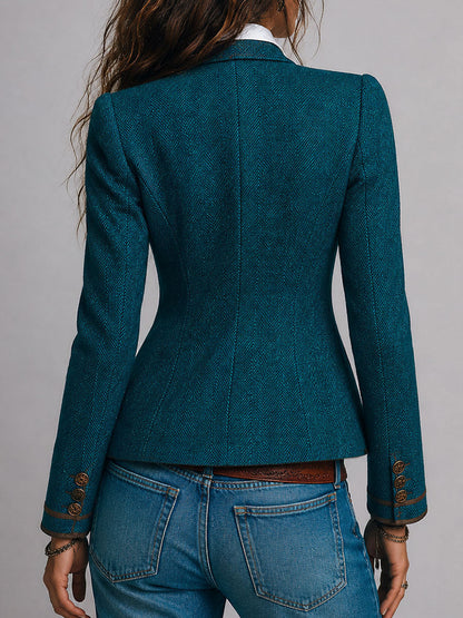 Blazer in tweed spigato – vista 8