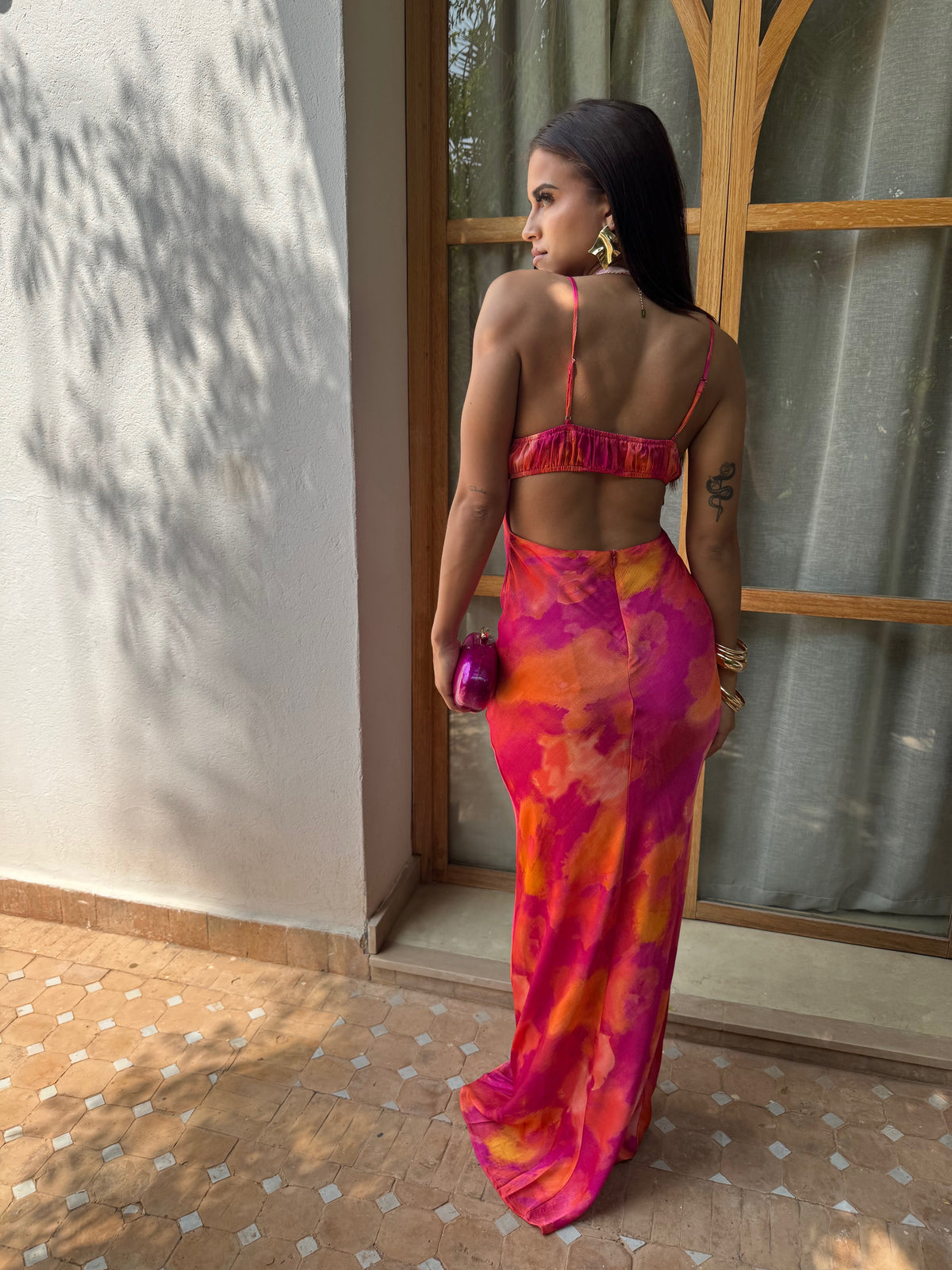 Abito lungo Ibiza corallo – foto 3