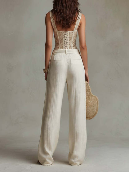 Coordinato boho avorio in pizzo – dettaglio