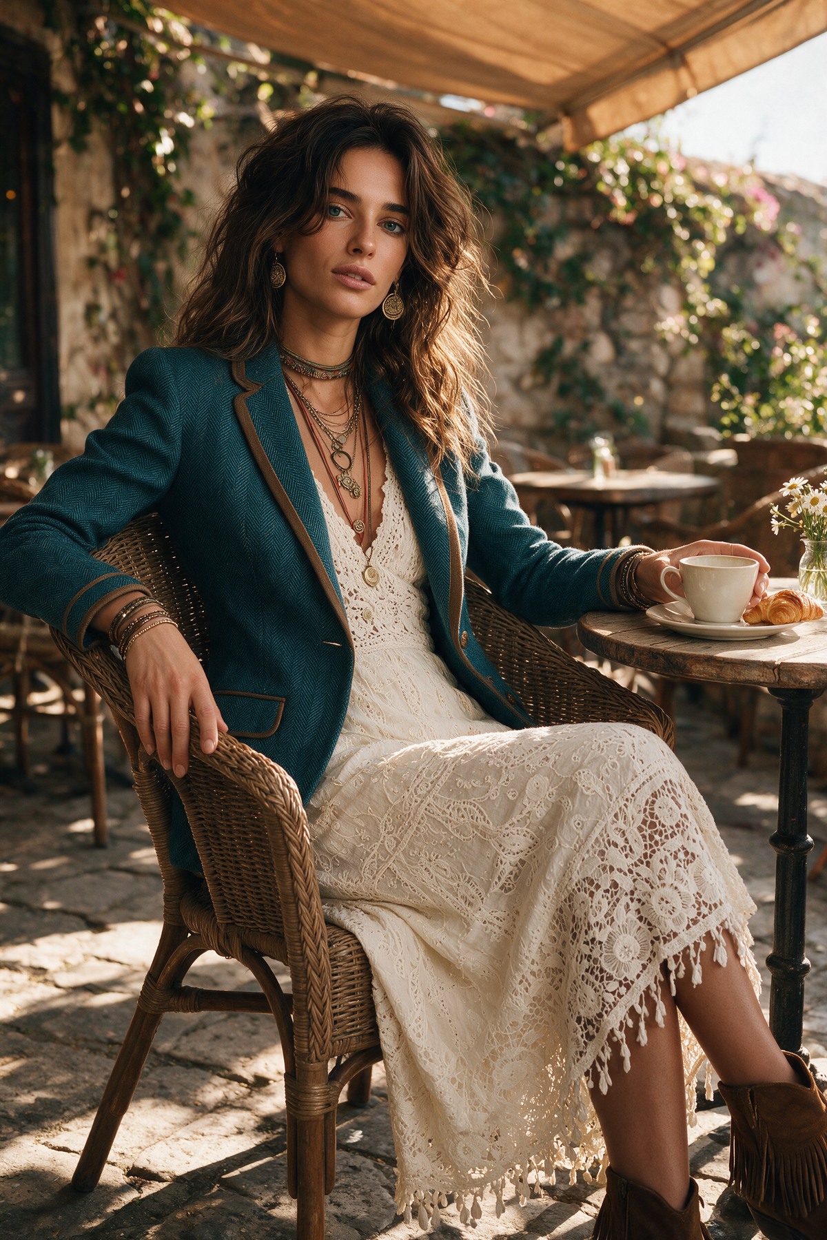 Blazer in tweed spigato – vista 9