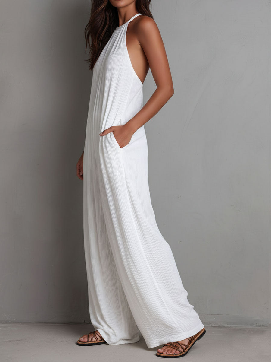 Tuta resort halter plissé – in movimento