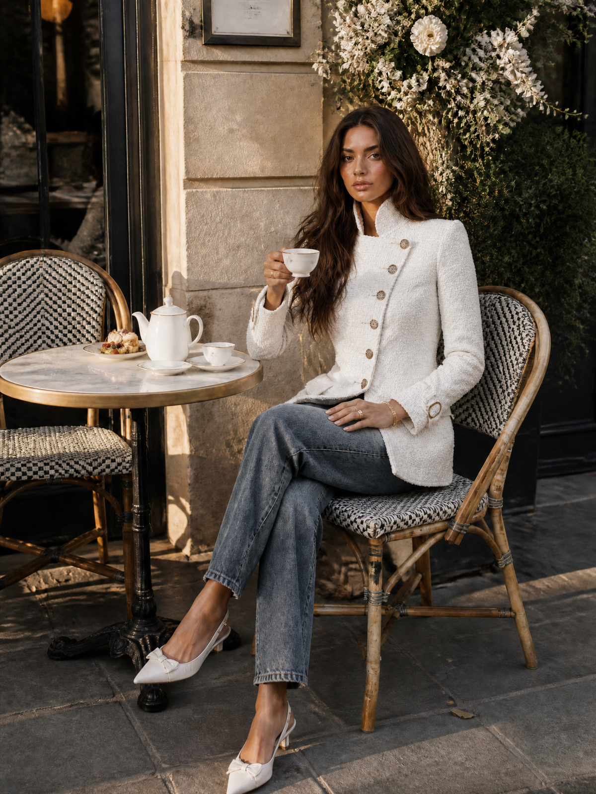 Blazer militare bianco avorio – dettaglio