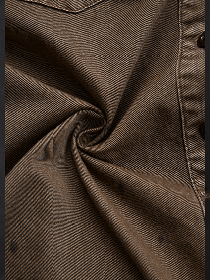 Camicia western taupe lavata vintage – look completo