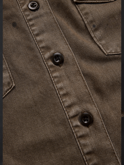 Camicia western taupe lavata vintage – vista posteriore