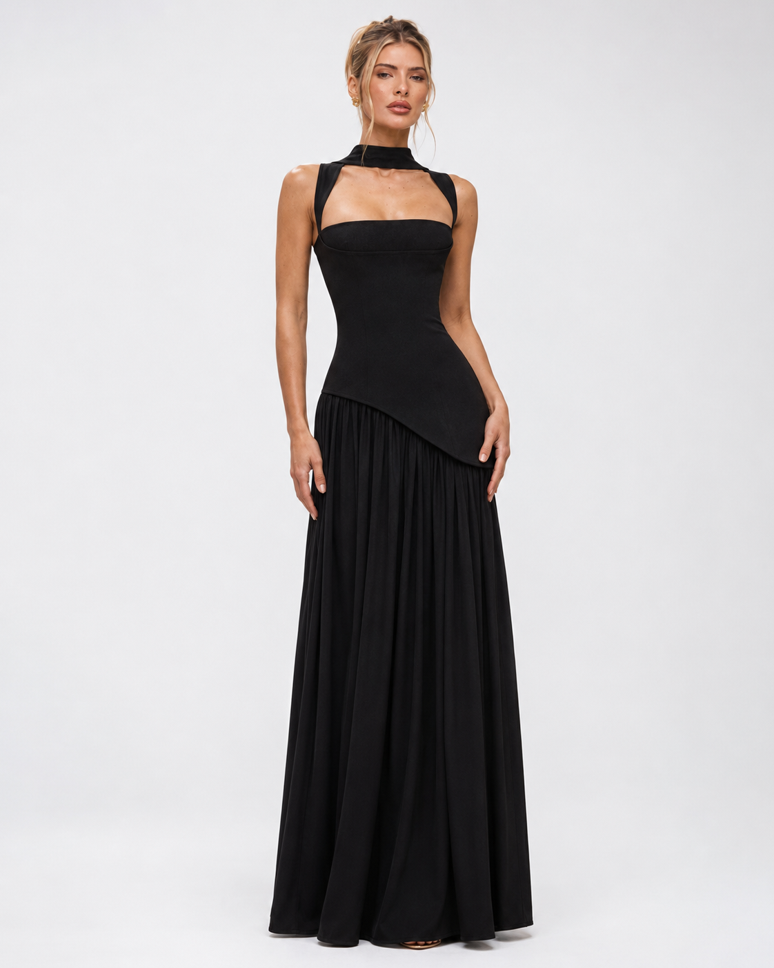 Abito lungo con corsetto e pashmina – vista 12
