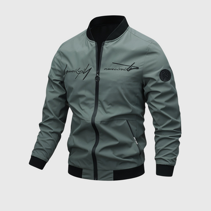 Bomber Hilario verde militare – vista frontale