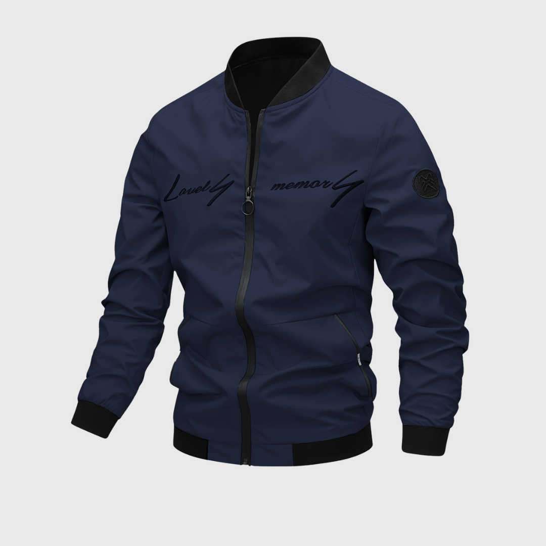 Bomber Hilario blu navy – vista frontale