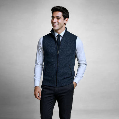Gilet Samuel blu – dettaglio
