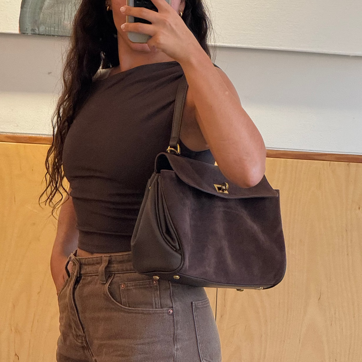 Borsa Aurelia in pelle e camoscio – foto 5