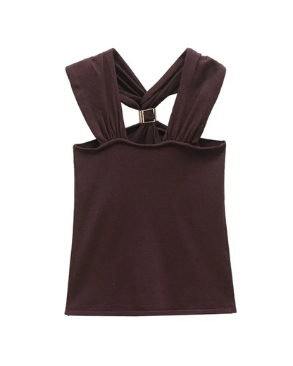 Top Aria Mocha Halter – foto 5