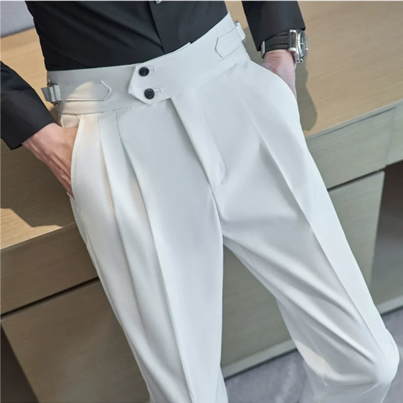Pantaloni Lorenzo bianchi – vista frontale