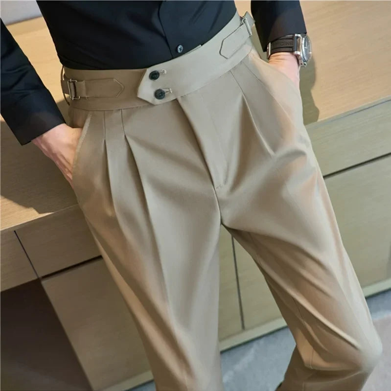 Pantaloni Lorenzo crema – vista frontale