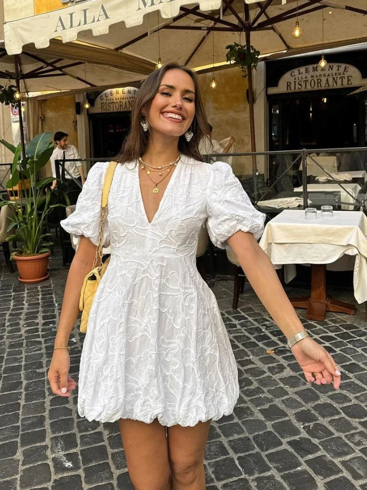 Mini abito Olivia – dettaglio delle maniche