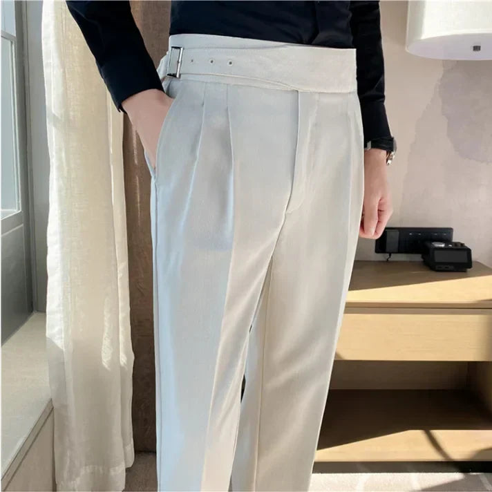 Pantaloni Lorenzo beige – vista frontale