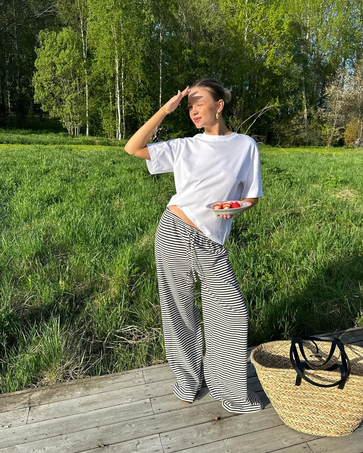 Pantaloni Aria a righe – foto 8
